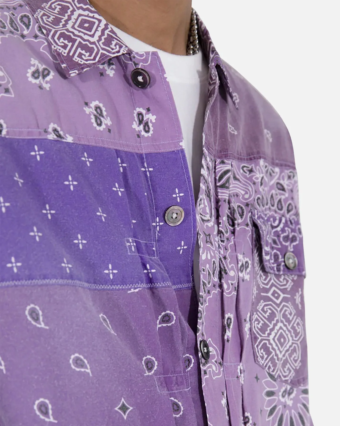 MNML Bandana Trucker Shirt Purple