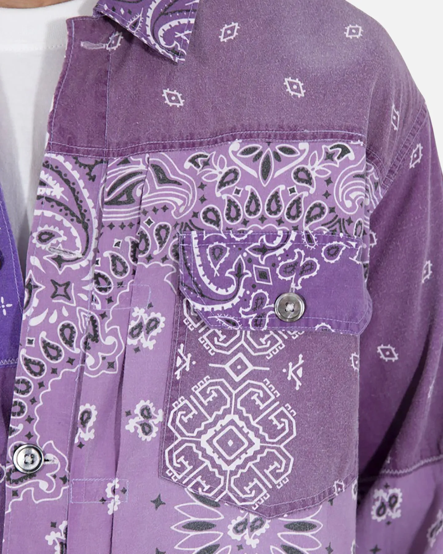 MNML Bandana Trucker Shirt Purple