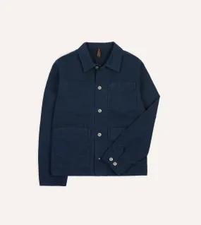 Navy Cotton Canvas Work Jacket