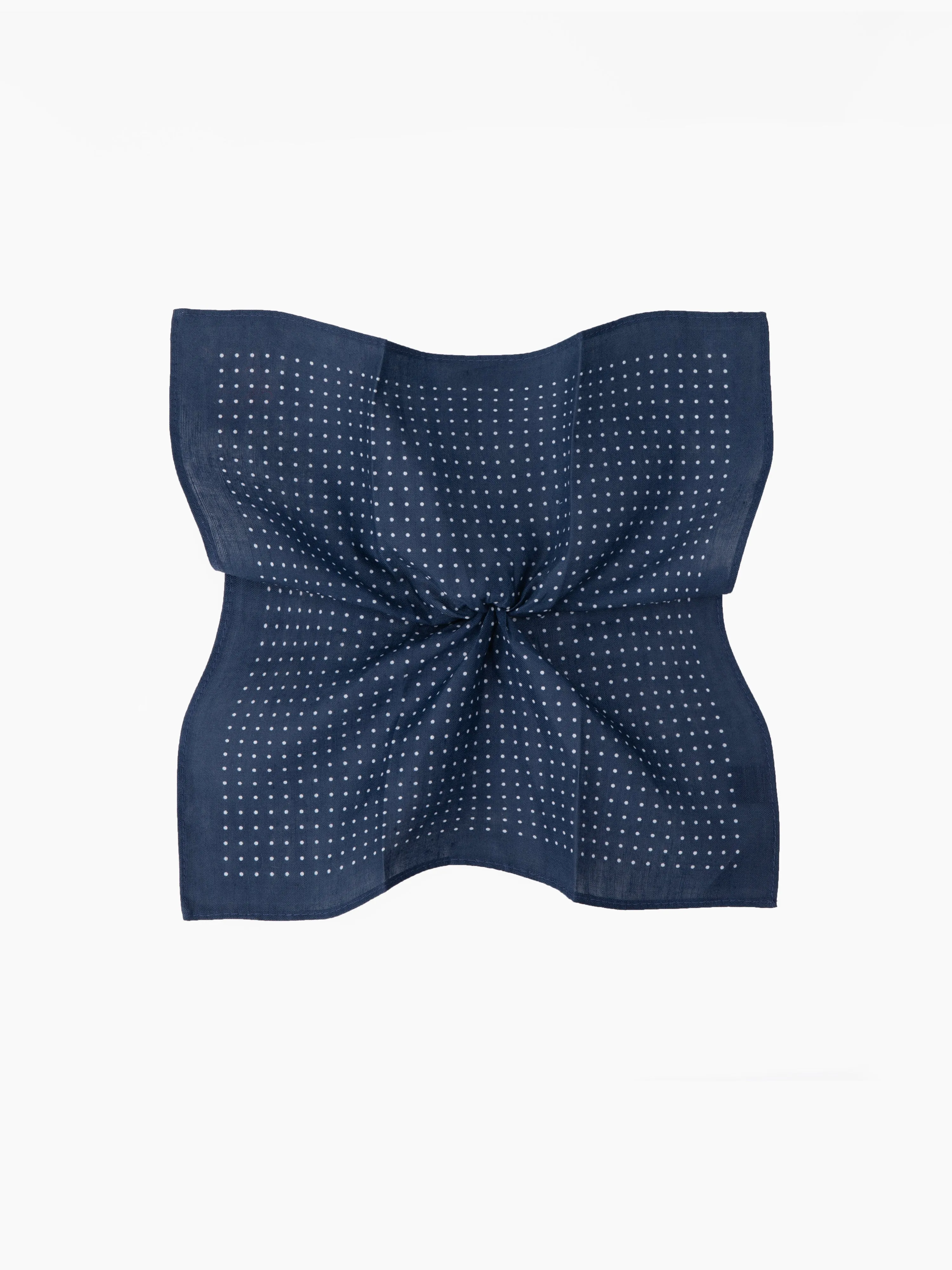 Navy Dots Pocket Square