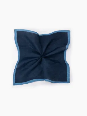 Navy Frame Pocket Square