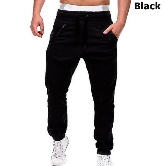 New Casual Streetwear Pants Solid Full Length Cargo Pants Men Drawstring Joggers Sweatpants Plus Size 4XL Mid Waist Trousers Men