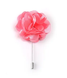 Pink Petals Flower Lapel Pin - Big