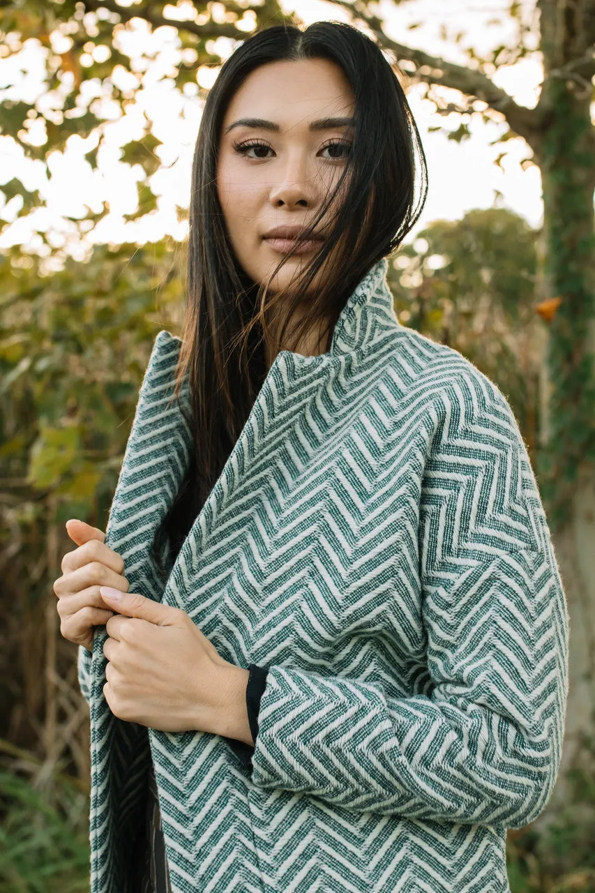 Portuguese Wool Pieper Coat in Vintage Cream