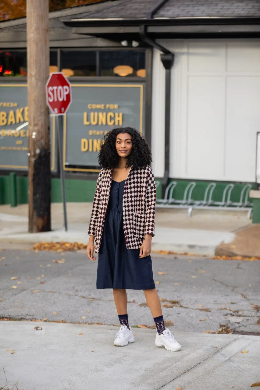 Portuguese Wool Pieper in Red and Black Check - Pre-Order 12/31