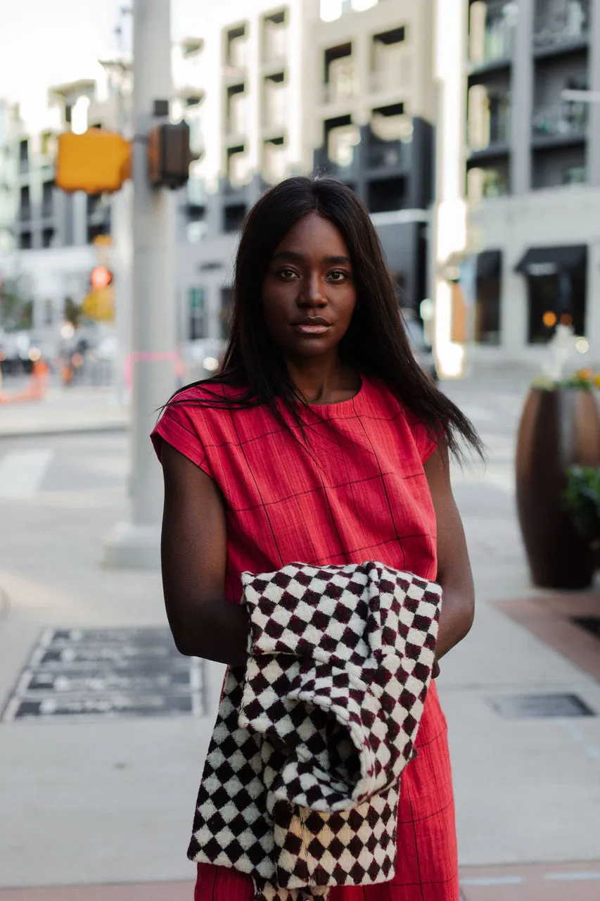 Portuguese Wool Pieper in Red and Black Check - Pre-Order 12/31