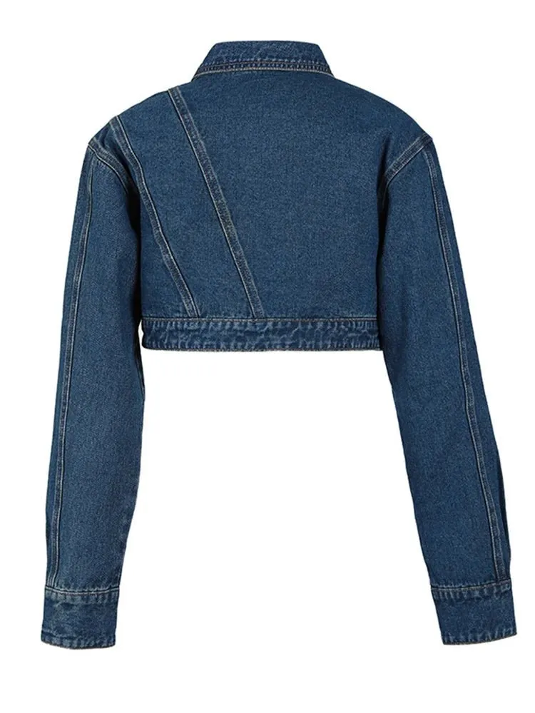 Pre Order:  Jeans Deconstruction Asymmetric Short Jacket