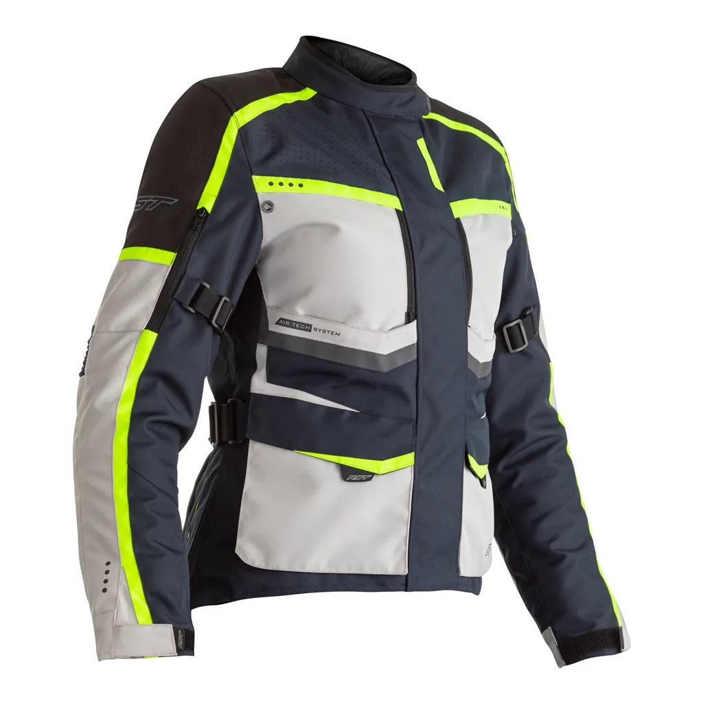 RST 102492 Maverick CE Textile Jacket - Blue / Silver / Neon