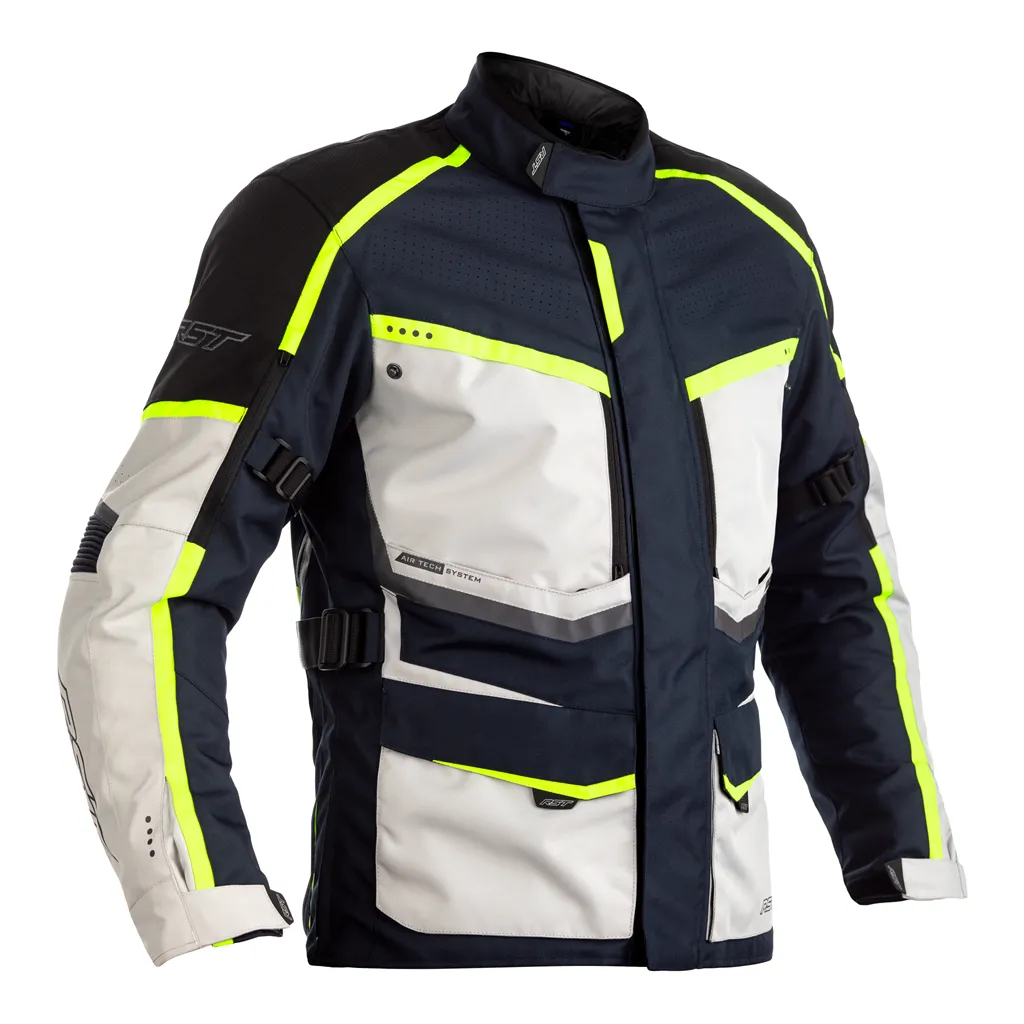 RST 2361 Maverick CE Textile Jacket - Blue  / Silver / Neon