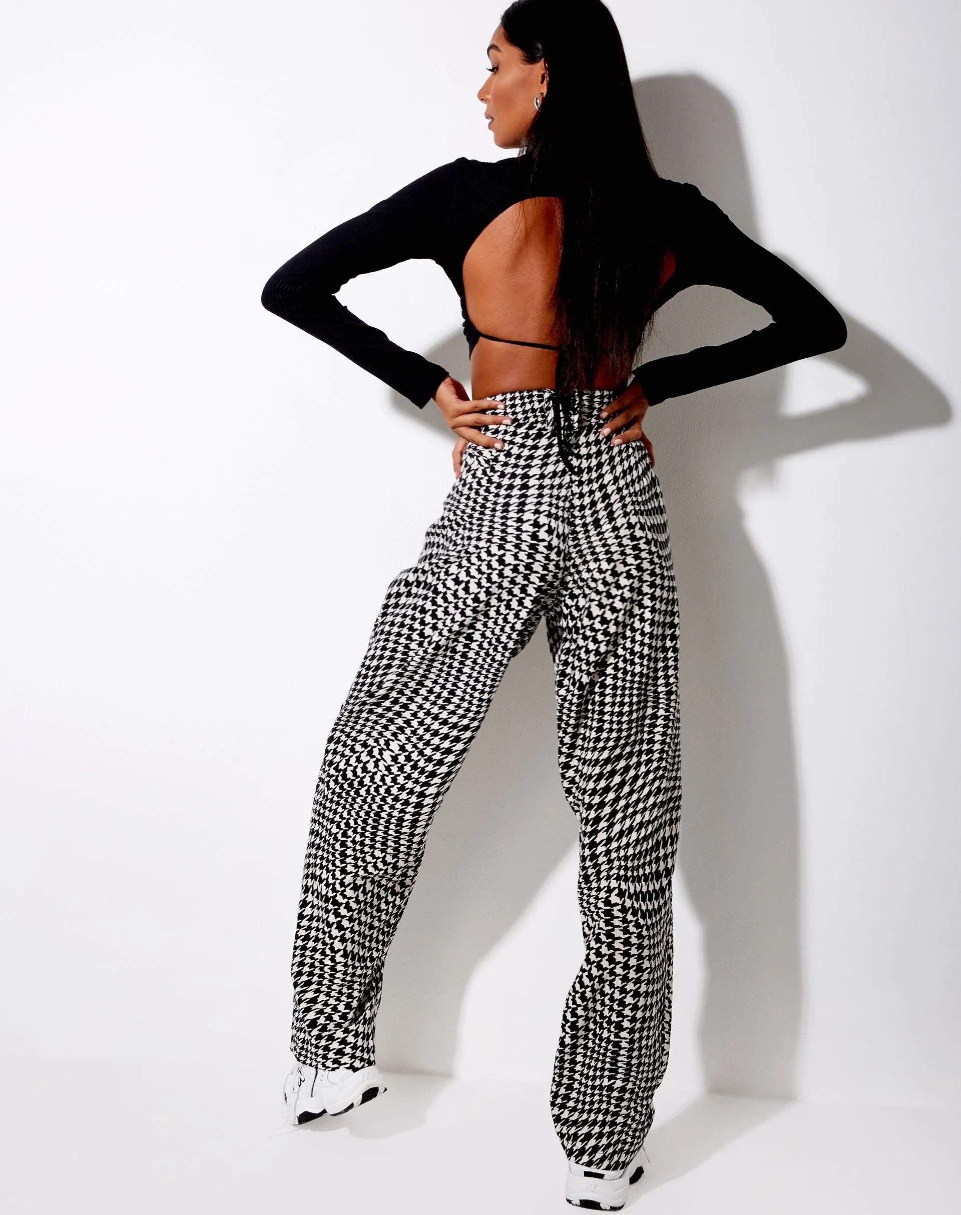 Sakila Trouser in Wavey Dogtooth