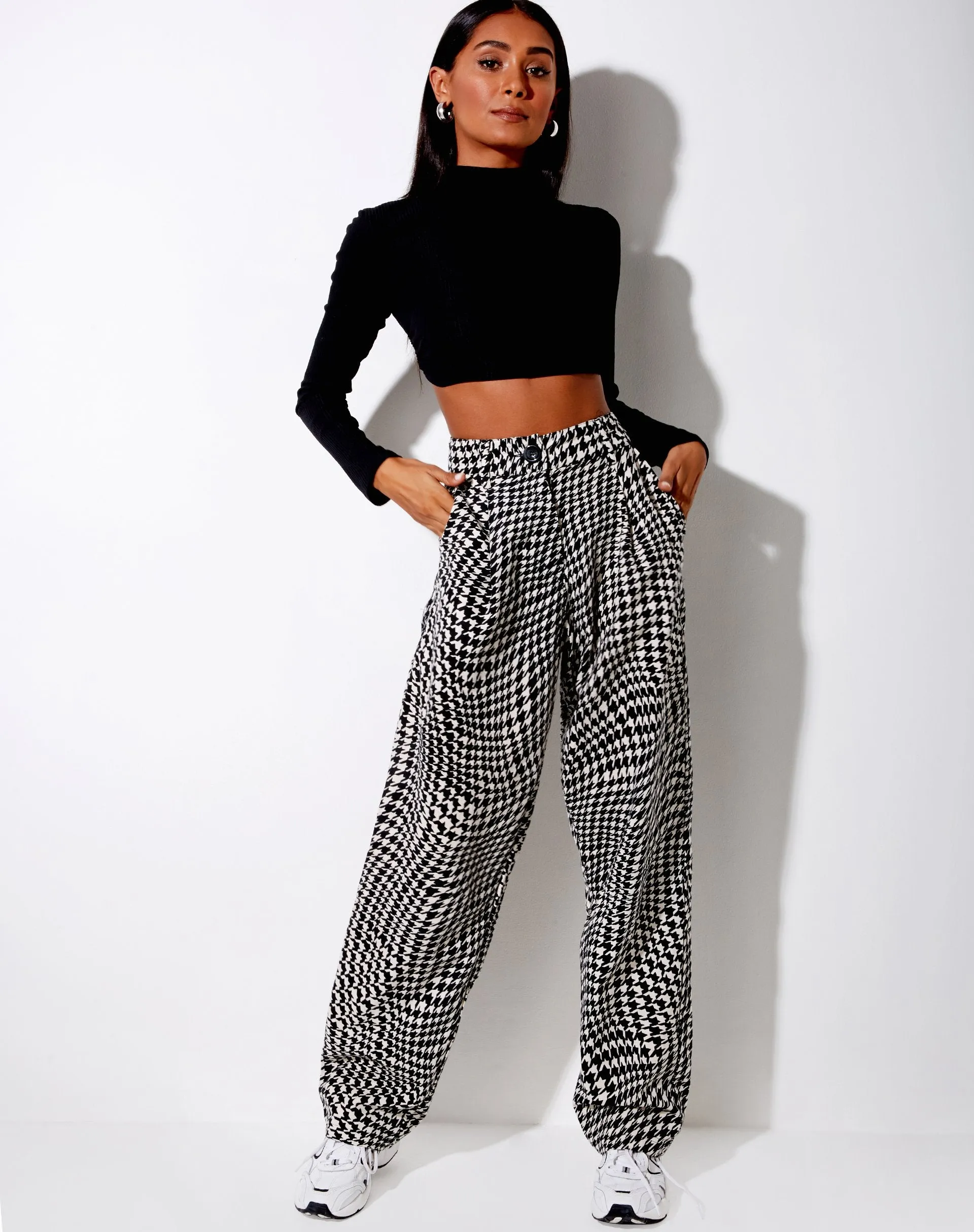 Sakila Trouser in Wavey Dogtooth