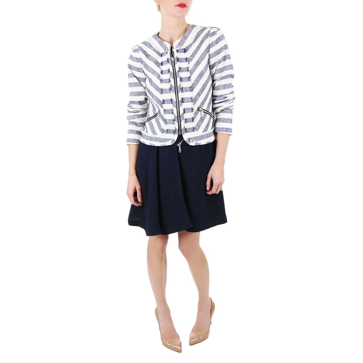 Salinas Jacket in Navy and Ivory