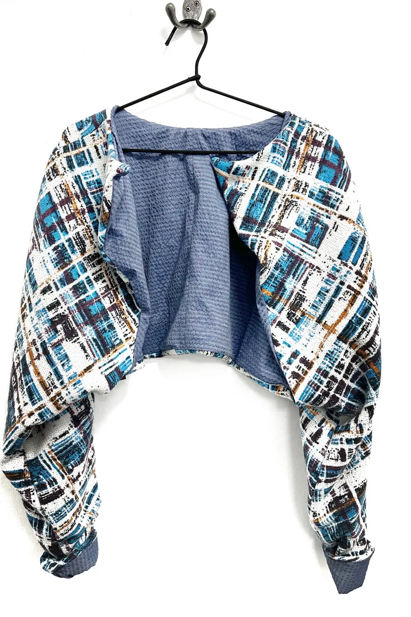 Shrug - Delft - Multi Cream Abstract & Denim