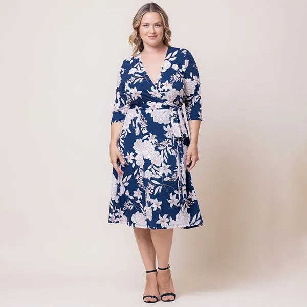 Signature Print Wrap Dress