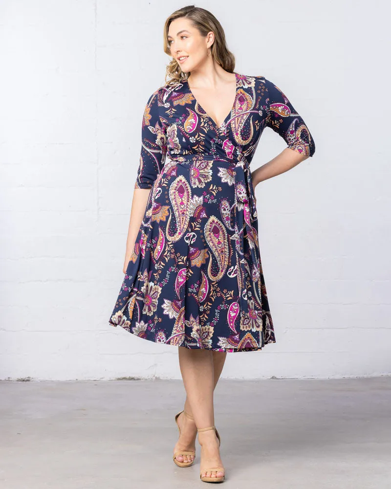 Signature Print Wrap Dress