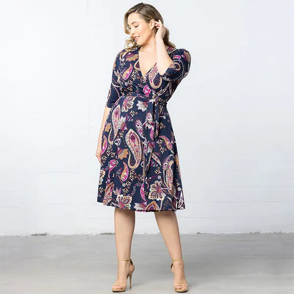 Signature Print Wrap Dress