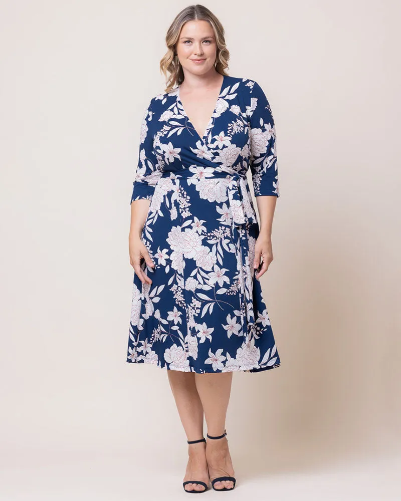 Signature Print Wrap Dress