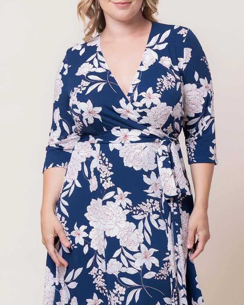 Signature Print Wrap Dress