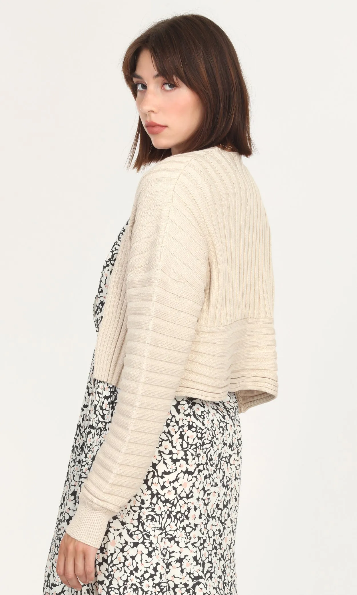 Sonia Rib Knit Shrug Cardigan