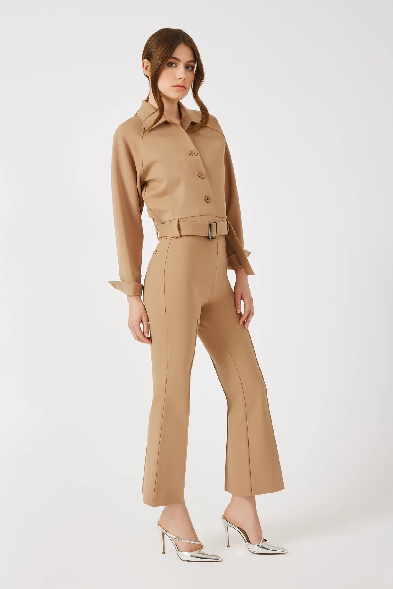 The Pierce - Desert Tan Cropped Trench Jacket