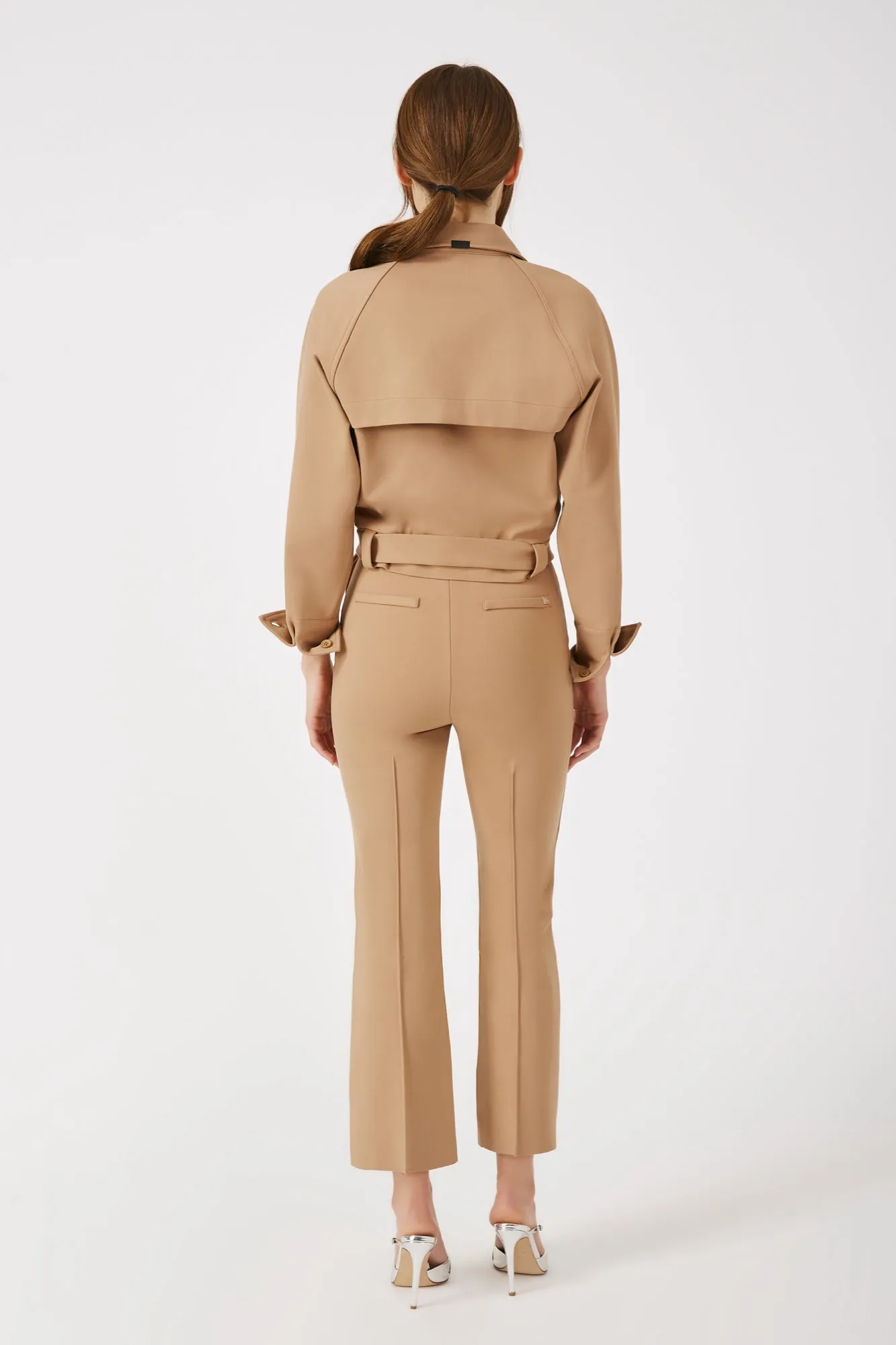 The Pierce - Desert Tan Cropped Trench Jacket