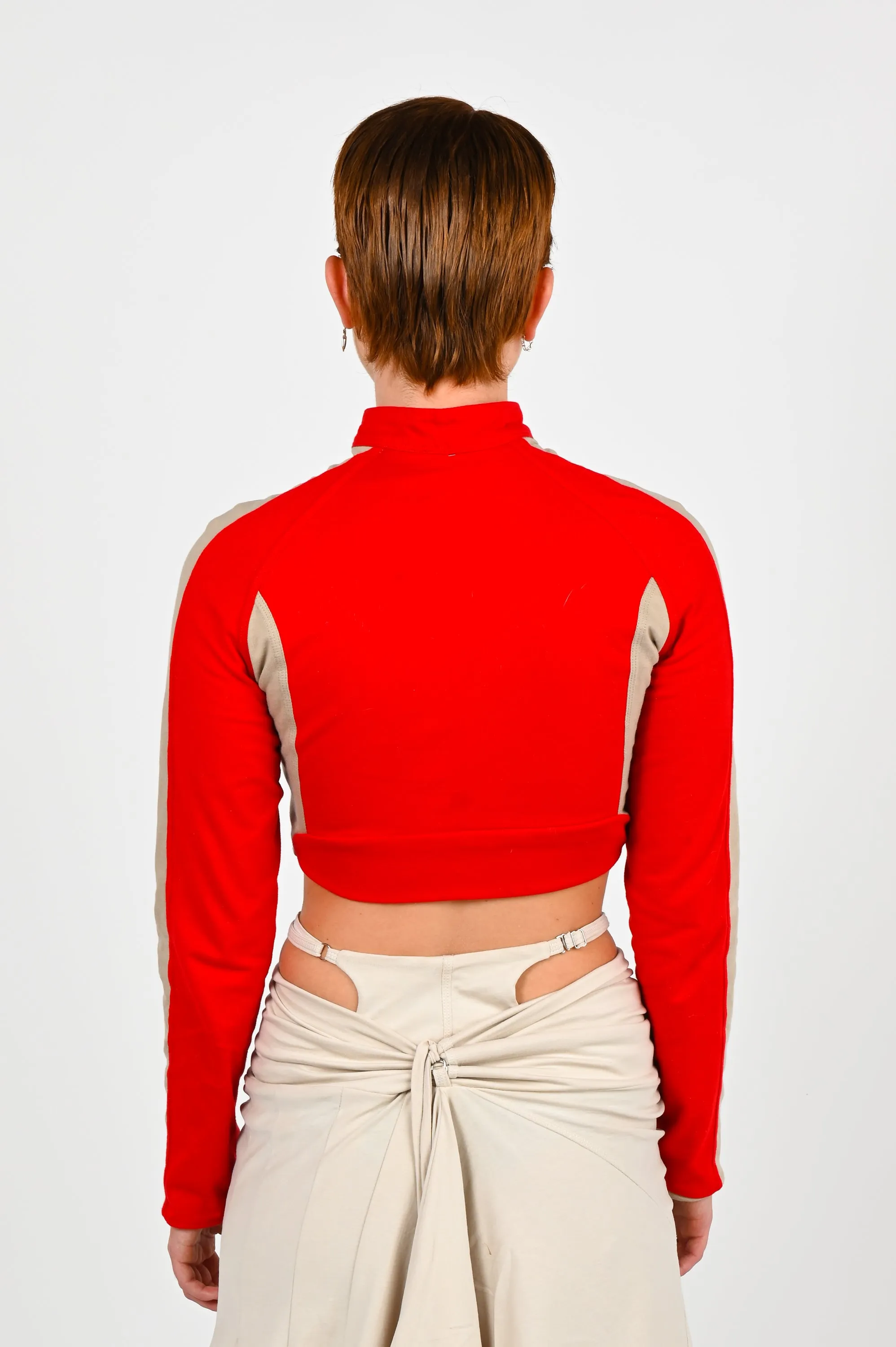 Toilè 'Plug' Reversible Light Jacket in Red & Khaki