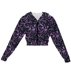 Ursula Tentacles Women's Cropped Zipper Jacket