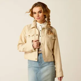 Women's Ariat Rodeo Cropped Jacket - Oyster Gray