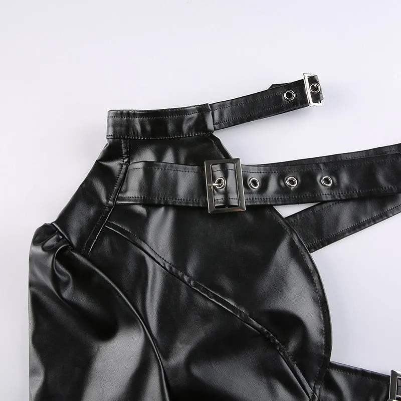 Women's Leather Jacket With Belt