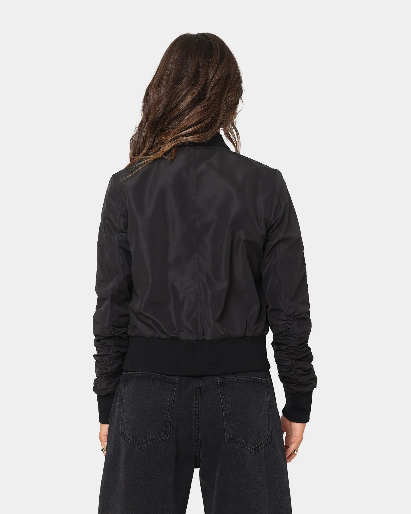 XXIII Women's Cropped Bomber Jacket Black